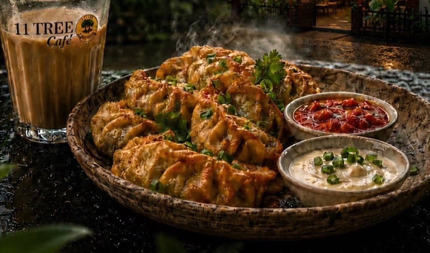Momos, freshly folded